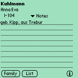 Gedpalm: notes for a person