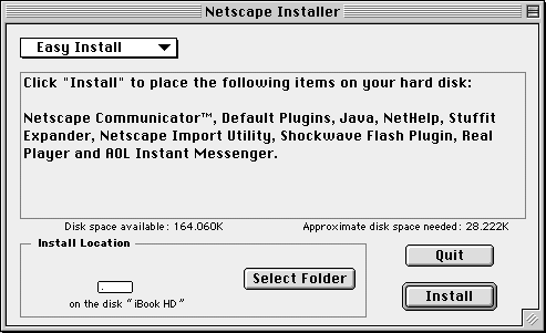 Per Default wird uns der "Easy Install" angeboten - aber den 
wollen wir hier nicht.