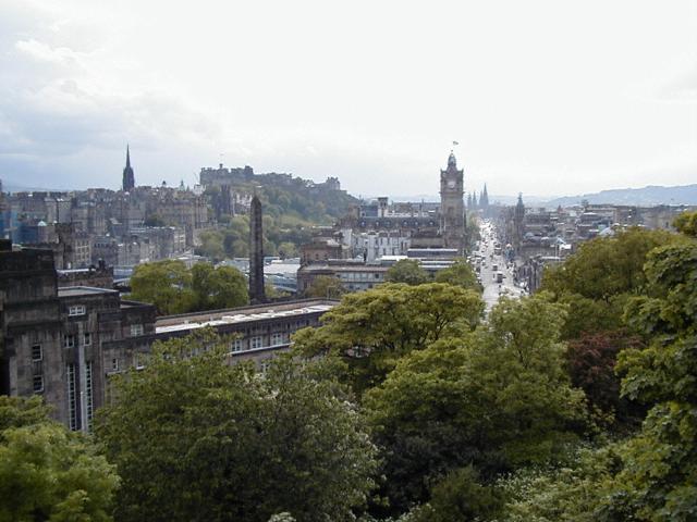 Edinburgh: Castle and Princes Street seen from Calton Hill